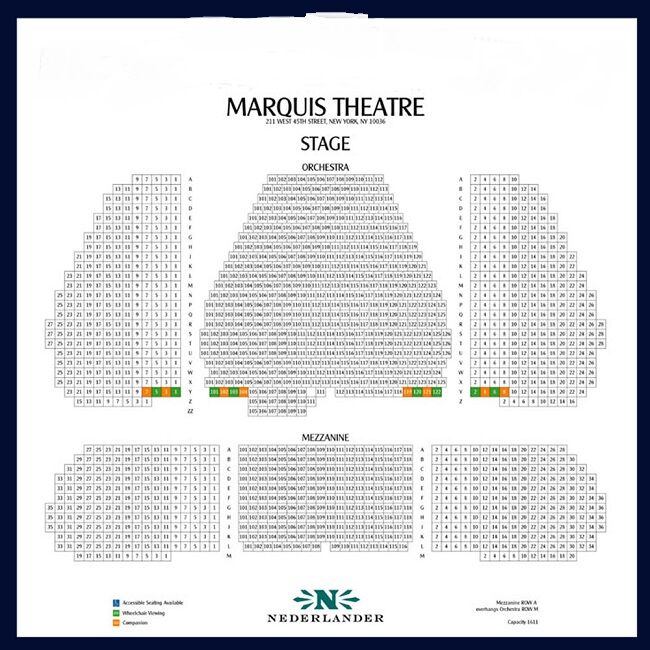 Marquis Theatre Seating Chart