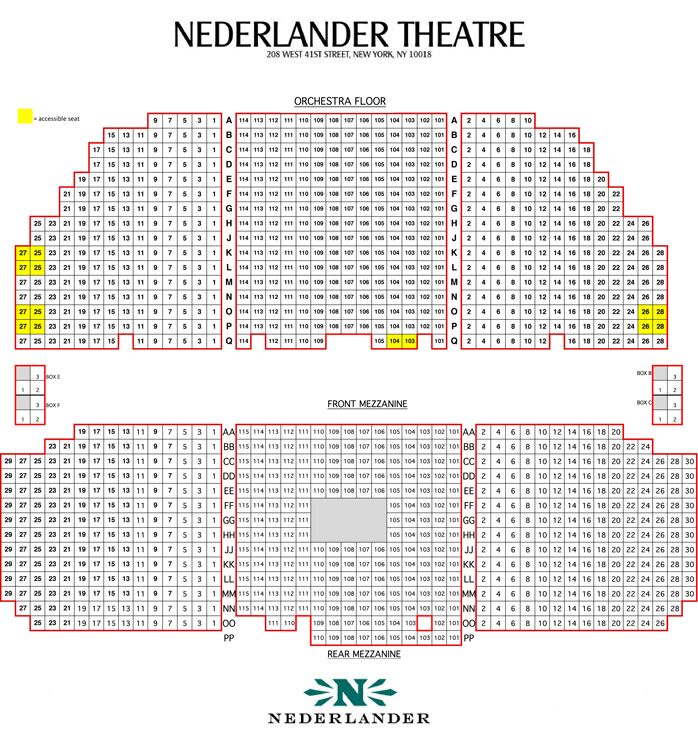 Nederlander Theatre Seating Chart